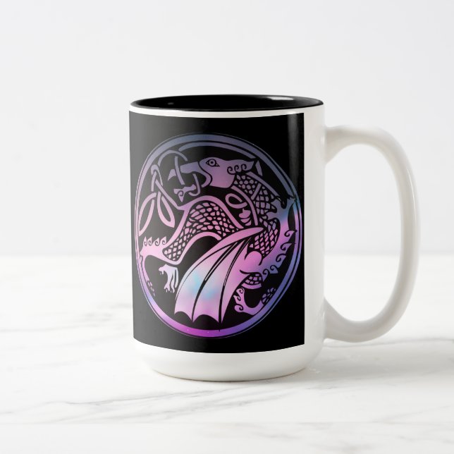 Celtic Dragon Round Coffee Mugg (Höger)