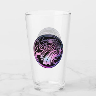 Celtic Dragon Round Glaskopp