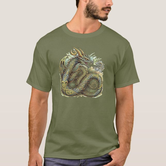 Celtic Dragon T Shirt (Framsida)