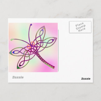 Celtic Dragonfly Light Vykort