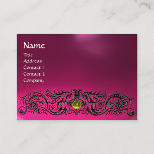 CELTIC DRAGONS MONOGRAM TOPAZ rosa ametyst Visitkort