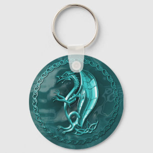 Celtic drake Keychain för blått Nyckelring