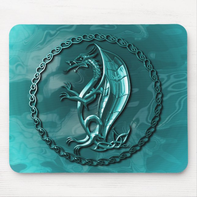 Celtic drake Mousepad för blått Musmatta (Framsidan)
