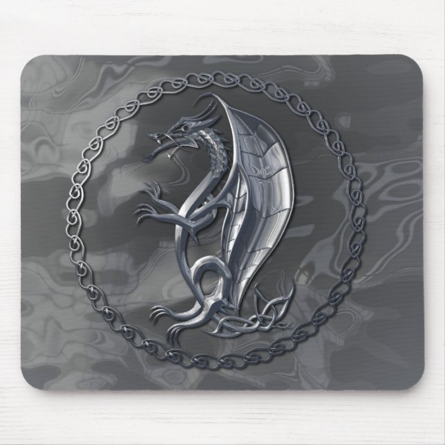 Celtic drake Mousepad för silver Musmatta (Framsidan)