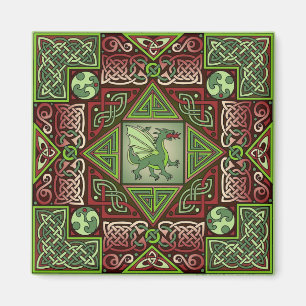 Celtic drakelabyrint magnet