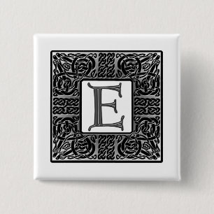 Celtic "e-" Monogram för silver Knapp