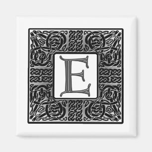 Celtic "e-" Monogram för silver Magnet