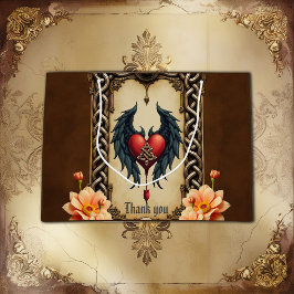 Celtic elegance with a heart and wings