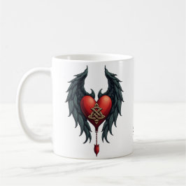 Celtic elegance with a heart and wings.  kaffemugg