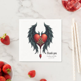 Celtic elegance with a heart and wings. pappersservett