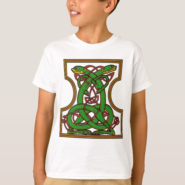 Celtic Entwined djur T Shirt (Framsida)