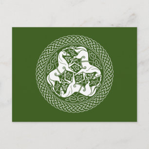 Celtic Epona Knot with Horses Vykort