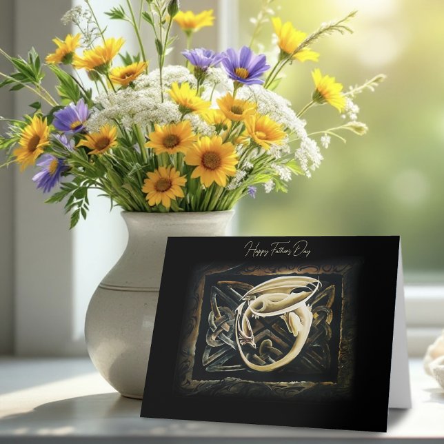 Celtic Familiar Dragon Fars dag Card Kort (Skapare uppladdad)