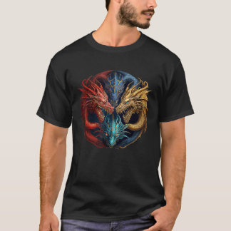 Celtic Fantasy Rainbow Dragons T Shirt