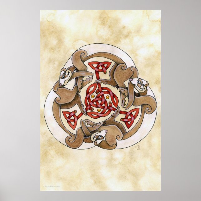 Celtic Ferret Triskel Poster (Framsidan)