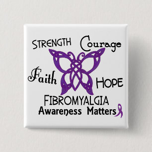 Celtic fjäril 3 för Fibromyalgia Knapp