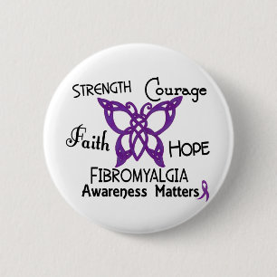 Celtic fjäril 3 för Fibromyalgia Knapp