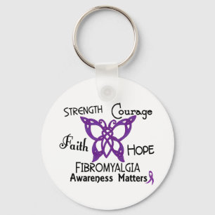 Celtic fjäril 3 för Fibromyalgia Nyckelring