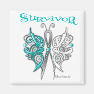 Celtic fjäril för överlevande - Cervical cancer Magnet