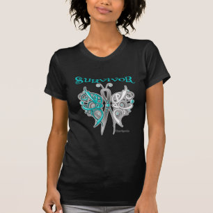 Celtic fjäril för överlevande - Cervical cancer Tee