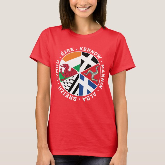 Celtic Flaggor Land Women's T-Shirt, Celt Tröja (Framsida)