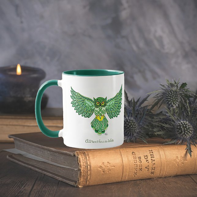 Celtic Flight Uggla Grönt Mugg (Skapare uppladdad)