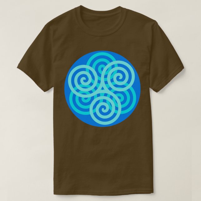 Celtic Flower Blue T Shirt (Design framsida)