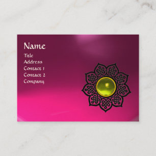 CELTIC FLOWER MONOGRAM rosa ametyst, topaz Visitkort