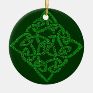 Celtic fnurra - diamant julgransprydnad keramik