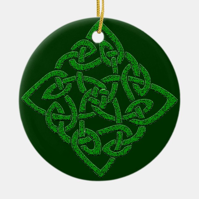 Celtic fnurra - diamant julgransprydnad keramik (Framsidan)
