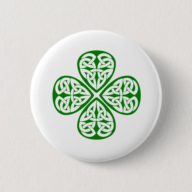 celtic fnurra för grön shamrock knapp (Framsida)