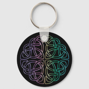 Celtic fnurra Keychain för Blacklight regnbåge Nyckelring
