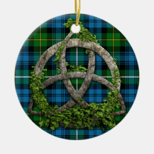 Celtic fnurra och klan Campbell av den Argyll Julgransprydnad Keramik