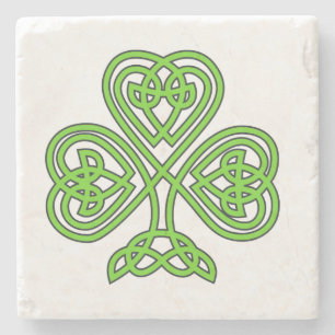 Celtic fnurragröntShamrock Underlägg Sten