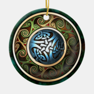 Celtic fnurrahänge/prydnad julgransprydnad keramik