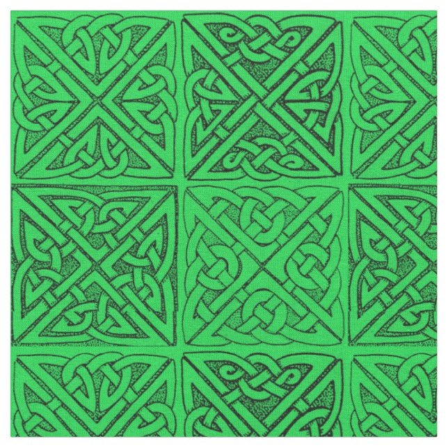 Celtic fnurramörk - grönt tyg (Närbild)