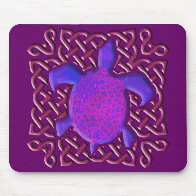 Celtic fnurrasköldpadda (lilan) Mousepad Musmatta (Framsidan)