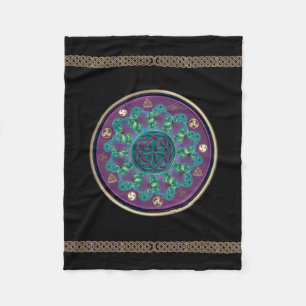 Celtic FractalMandala Fleecefilt