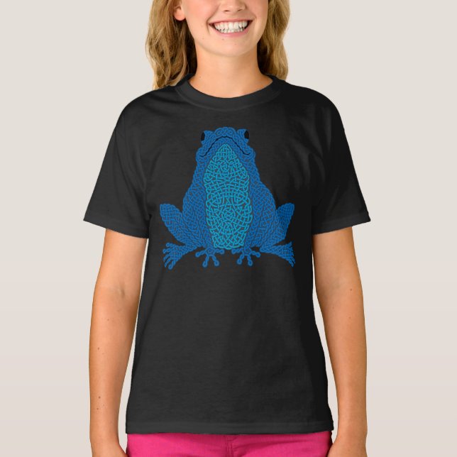 Celtic Frog - blue Tee (Framsida)