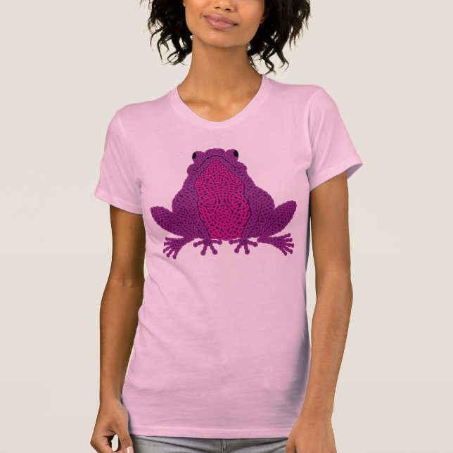 Celtic Frog - Purple T-shirt (Framsida)