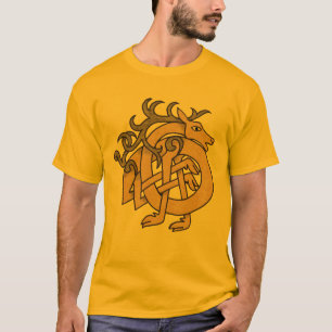 Celtic fullvuxen hankronhjort t-shirt
