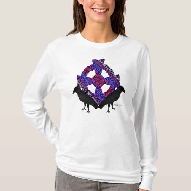 Celtic gal damlångärmadskjortan tee (Framsida)