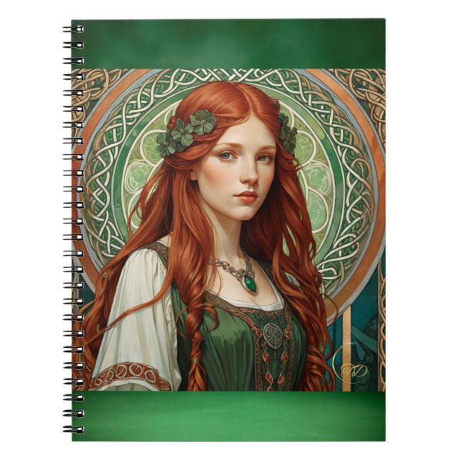 Celtic Girl 2 Spiral Notebook Anteckningsbok (Framsidan)