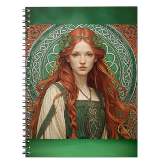Celtic Girl Spiral - bärbar dator Anteckningsbok