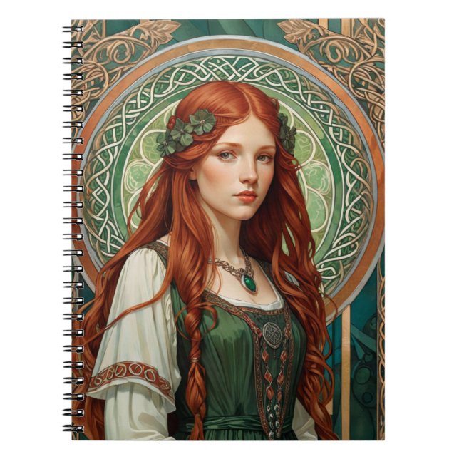 Celtic Girl Spiral Notebook 6 Anteckningsbok (Framsidan)