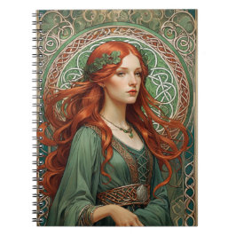 Celtic Girl Spiral Notebook 7 Anteckningsbok