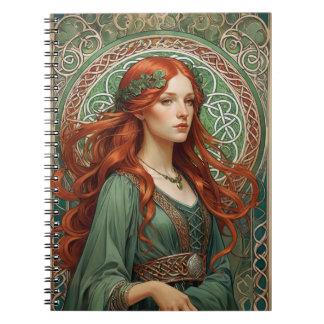 Celtic Girl Spiral Notebook 7 Anteckningsbok