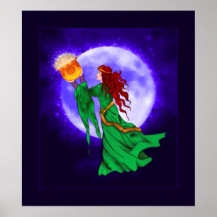 Celtic Goddess Cerridwen Poster