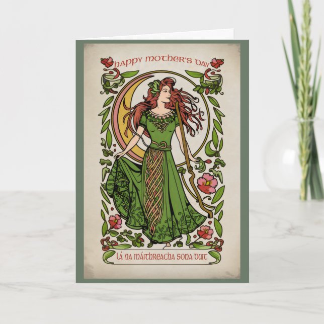 Celtic Goddess Irish Mors dag Kort (Framsida)