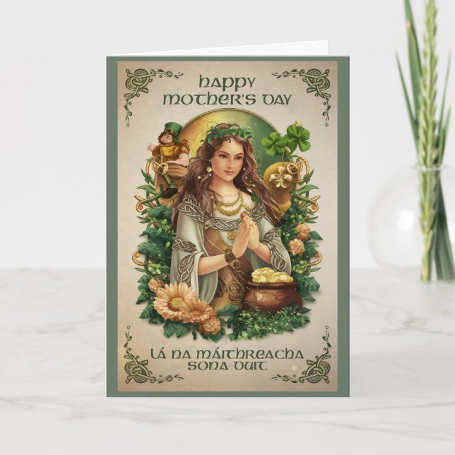 Celtic Goddess Irish Mors dag Kort (Framsida)